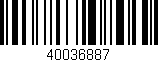 Código de barras (EAN, GTIN, SKU, ISBN): '40036887'