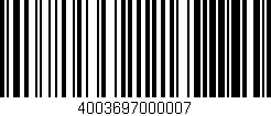 Código de barras (EAN, GTIN, SKU, ISBN): '4003697000007'