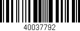 Código de barras (EAN, GTIN, SKU, ISBN): '40037792'