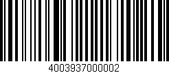 Código de barras (EAN, GTIN, SKU, ISBN): '4003937000002'