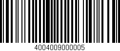 Código de barras (EAN, GTIN, SKU, ISBN): '4004009000005'