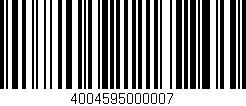 Código de barras (EAN, GTIN, SKU, ISBN): '4004595000007'