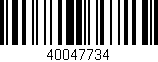 Código de barras (EAN, GTIN, SKU, ISBN): '40047734'