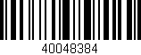 Código de barras (EAN, GTIN, SKU, ISBN): '40048384'