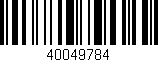 Código de barras (EAN, GTIN, SKU, ISBN): '40049784'