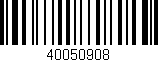 Código de barras (EAN, GTIN, SKU, ISBN): '40050908'