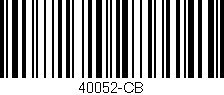 Código de barras (EAN, GTIN, SKU, ISBN): '40052-CB'