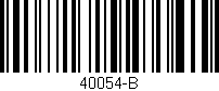 Código de barras (EAN, GTIN, SKU, ISBN): '40054-B'
