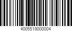 Código de barras (EAN, GTIN, SKU, ISBN): '4005519000004'