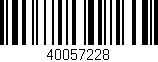 Código de barras (EAN, GTIN, SKU, ISBN): '40057228'