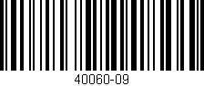 Código de barras (EAN, GTIN, SKU, ISBN): '40060-09'