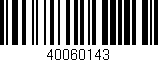 Código de barras (EAN, GTIN, SKU, ISBN): '40060143'