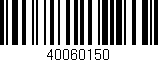 Código de barras (EAN, GTIN, SKU, ISBN): '40060150'