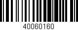 Código de barras (EAN, GTIN, SKU, ISBN): '40060160'