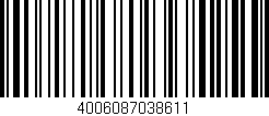 Código de barras (EAN, GTIN, SKU, ISBN): '4006087038611'