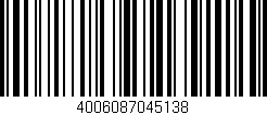 Código de barras (EAN, GTIN, SKU, ISBN): '4006087045138'
