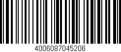 Código de barras (EAN, GTIN, SKU, ISBN): '4006087045206'