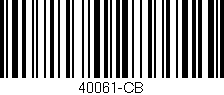 Código de barras (EAN, GTIN, SKU, ISBN): '40061-CB'