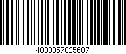Código de barras (EAN, GTIN, SKU, ISBN): '4008057025607'