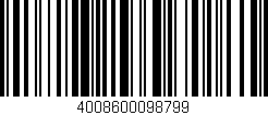 Código de barras (EAN, GTIN, SKU, ISBN): '4008600098799'