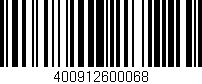 Código de barras (EAN, GTIN, SKU, ISBN): '400912600068'