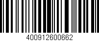 Código de barras (EAN, GTIN, SKU, ISBN): '400912600662'