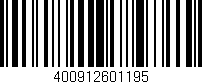 Código de barras (EAN, GTIN, SKU, ISBN): '400912601195'