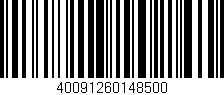 Código de barras (EAN, GTIN, SKU, ISBN): '40091260148500'