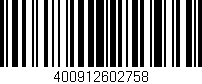 Código de barras (EAN, GTIN, SKU, ISBN): '400912602758'