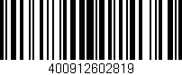Código de barras (EAN, GTIN, SKU, ISBN): '400912602819'