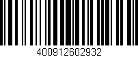 Código de barras (EAN, GTIN, SKU, ISBN): '400912602932'