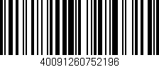 Código de barras (EAN, GTIN, SKU, ISBN): '40091260752196'