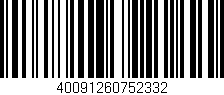 Código de barras (EAN, GTIN, SKU, ISBN): '40091260752332'
