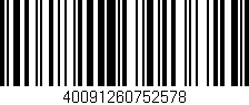Código de barras (EAN, GTIN, SKU, ISBN): '40091260752578'