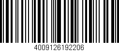 Código de barras (EAN, GTIN, SKU, ISBN): '4009126192206'