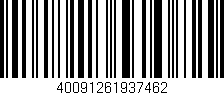 Código de barras (EAN, GTIN, SKU, ISBN): '40091261937462'