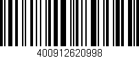 Código de barras (EAN, GTIN, SKU, ISBN): '400912620998'