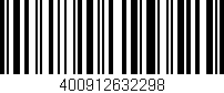 Código de barras (EAN, GTIN, SKU, ISBN): '400912632298'