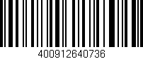 Código de barras (EAN, GTIN, SKU, ISBN): '400912640736'