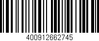 Código de barras (EAN, GTIN, SKU, ISBN): '400912662745'
