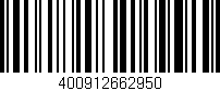 Código de barras (EAN, GTIN, SKU, ISBN): '400912662950'