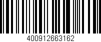 Código de barras (EAN, GTIN, SKU, ISBN): '400912663162'