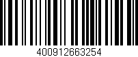 Código de barras (EAN, GTIN, SKU, ISBN): '400912663254'