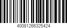 Código de barras (EAN, GTIN, SKU, ISBN): '40091266325424'