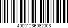 Código de barras (EAN, GTIN, SKU, ISBN): '40091266362986'