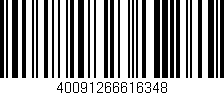 Código de barras (EAN, GTIN, SKU, ISBN): '40091266616348'