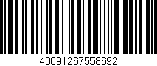 Código de barras (EAN, GTIN, SKU, ISBN): '40091267558692'