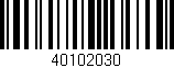 Código de barras (EAN, GTIN, SKU, ISBN): '40102030'