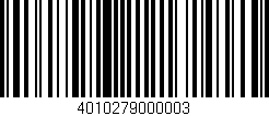 Código de barras (EAN, GTIN, SKU, ISBN): '4010279000003'