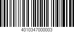 Código de barras (EAN, GTIN, SKU, ISBN): '4010347000003'